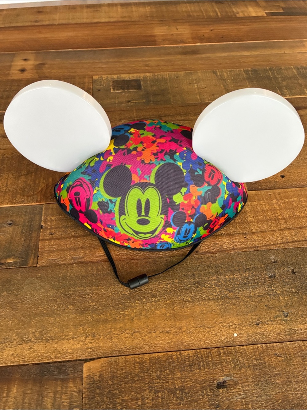 Disney Glow with the Show Multicolor Neon Mickey Ear Hat with White Ears